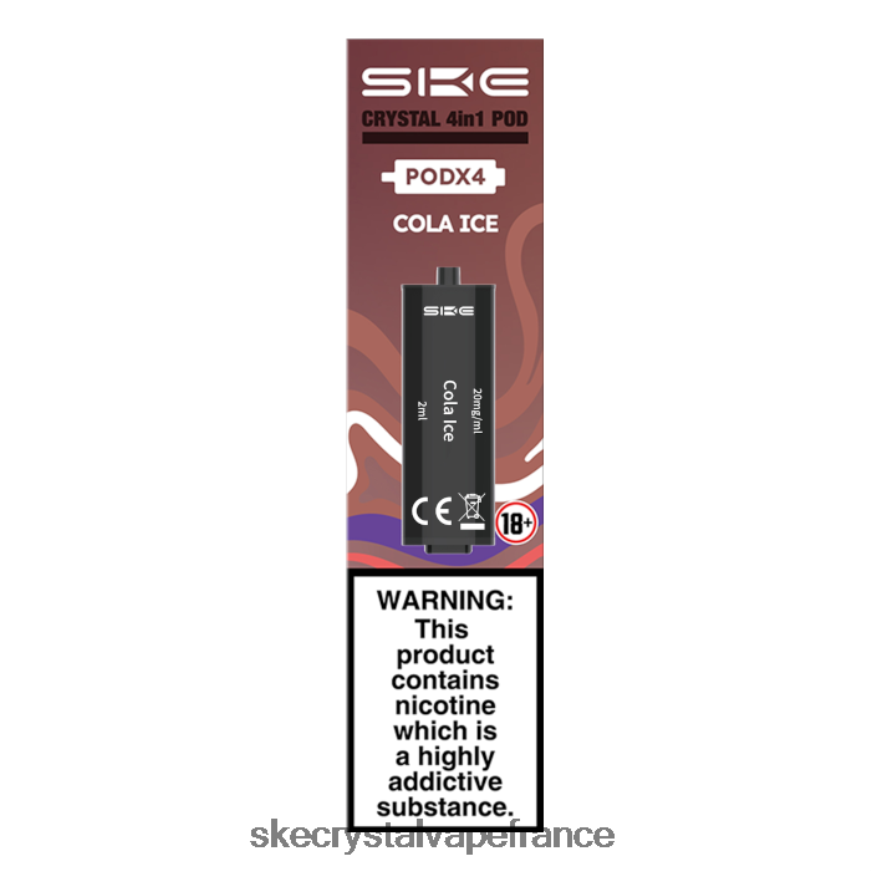 SKE Vape Website - SKE Crystal 2400 4 en 1 dosettes préremplies - 4pk diverses saveurs R0422X100