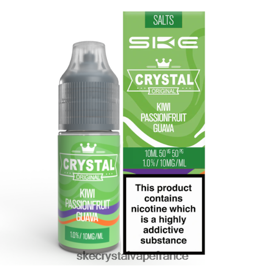 SKE Vape Authentication - SKE sel de nicotine cristallin - 10 ml kiwi, fruit de la passion, goyave R0422X115